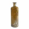 Vaas Roots L amber/mosterd glas 9x9x33cm