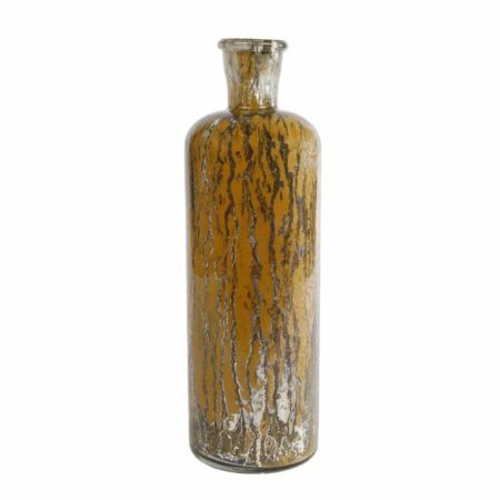 Vaas Roots L amber/mosterd glas 9x9x33cm