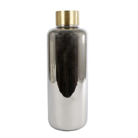 Vaas Sanne L zilver glas 10x10x36cm