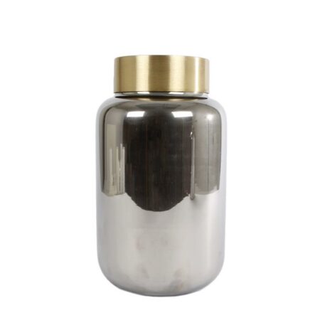 Vaas Sanne M zilver glas 14x14x24cm