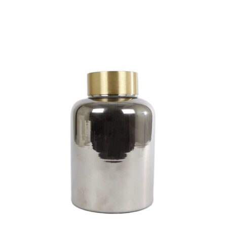 Vaas Sanne S zilver glas 12x12x19cm