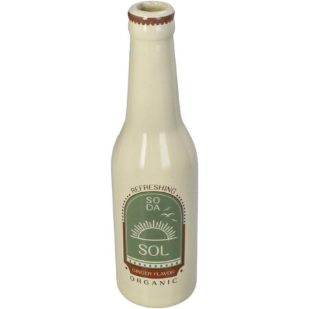 Vaas Soda fles Sol aardewerk H24cm | Kersten