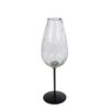 Vaas Wine glass S helder/zwart glas/metaal 7x7x23cm