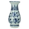 Vaas aardewerk blauw/wit 8x8xH15 | Kersten