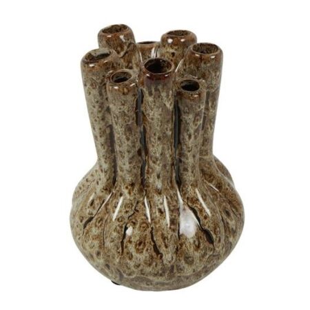 Vaas bruin aardewerk H14x20cm | Countryfield