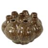 Vaas bruin aardewerk H17cm | Countryfield