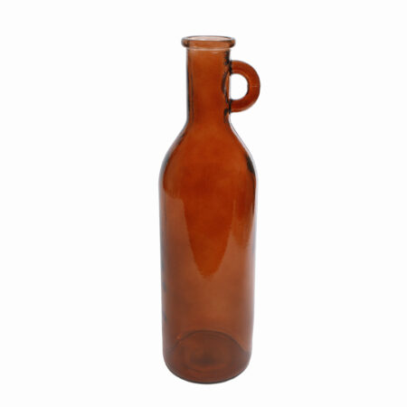 Vaas glas 'Rioja' met oor 15x50cm roest