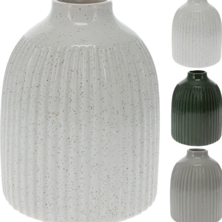 Vaas porselein met streep design hoogte