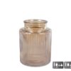 Vaas/windlicht Niamh S luster amber glas