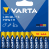 Varta Longlife Power AAA Pack 10 stuks