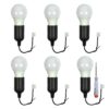 Verhuisfitting 6 stuks E27 - met 6x LED lamp en spanningzoeker