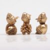 Vogel op noot goud 5x3x6cm | Season Inspired Decoration