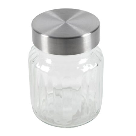 Voorraadpot lines glas H10
