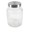 Voorraadpot lines glas H19cm 1100ml | Merkloos