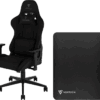 Vortech Essential Gamestoel Zwart + Vortech Vloermat Zwart