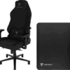 Vortech Prestige Plus Gamestoel Zwart + Vortech Vloermat Zwart