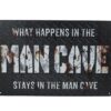 Wandbord Mancave zwart metaal