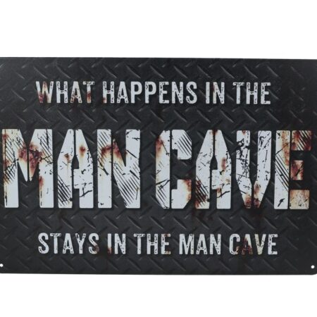 Wandbord Mancave zwart metaal