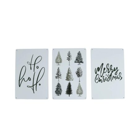 Wandbord Xmas metaal 20x30x0