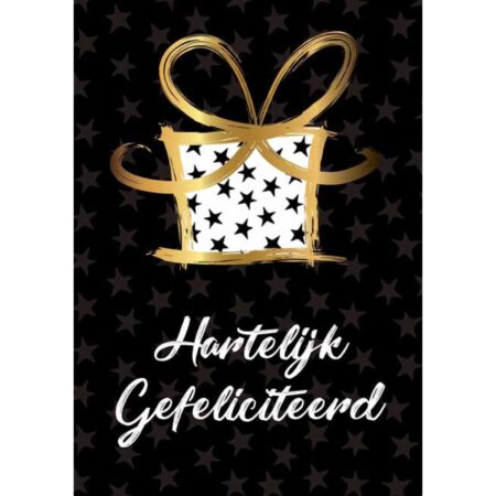 Wenskaarten Gefeliciteerd pak a 10 stuks | Merkloos