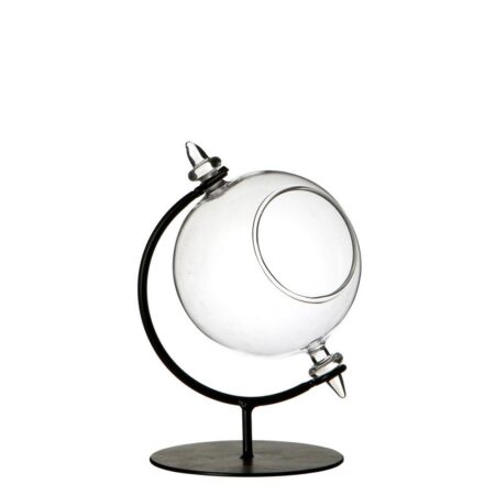 Wereldbol Glas 14cm Voor Theelichtje