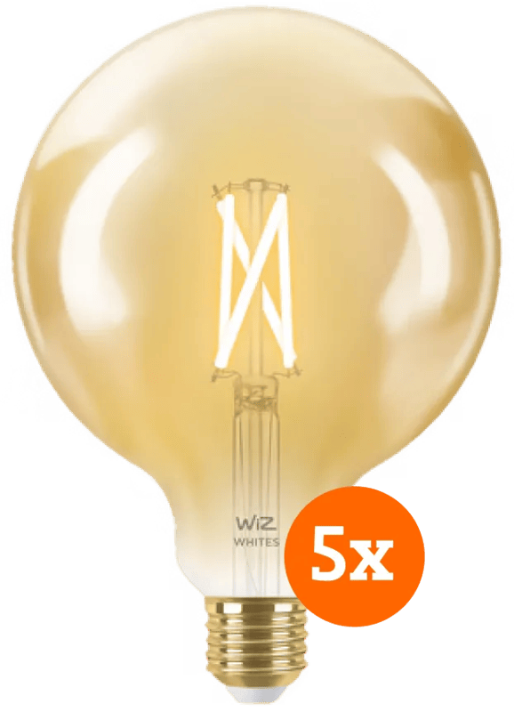 WiZ Smart Filament lamp Globe XL 5-pack - Warm tot Koelwit Licht - E27