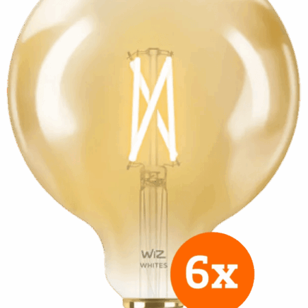 WiZ Smart Filament lamp Globe XL 6-pack  - Warm tot Koelwit Licht - E27