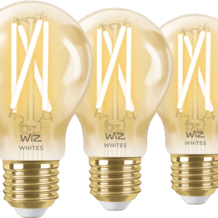WiZ Smart Filament lamp Standaard Goud 3-pack - Warm tot Koelwit Licht - E27