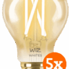 WiZ Smart Filament lamp Standaard Goud 5-pack - Warm tot Koelwit Licht - E27