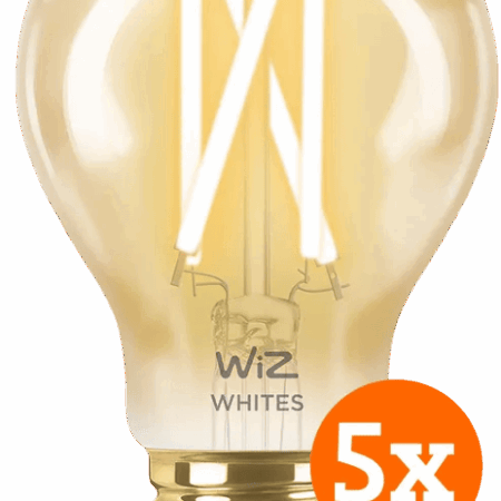 WiZ Smart Filament lamp Standaard Goud 5-pack - Warm tot Koelwit Licht - E27