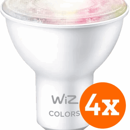 WiZ Smart Spot 4-pack - Gekleurd en Wit Licht - GU10