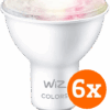 WiZ Smart Spot 6-pack - Gekleurd en Wit Licht - GU10