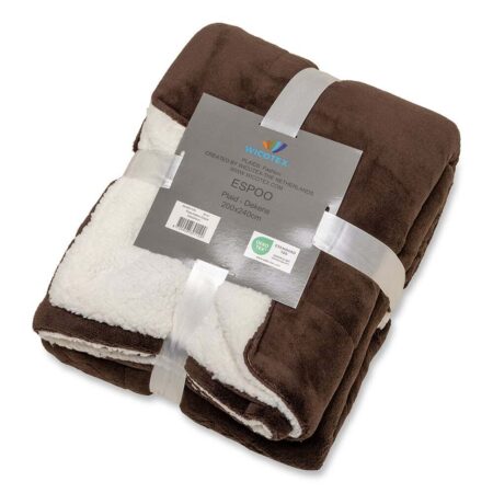 Wicotex espoo bruin met sherpa 200x240 cm