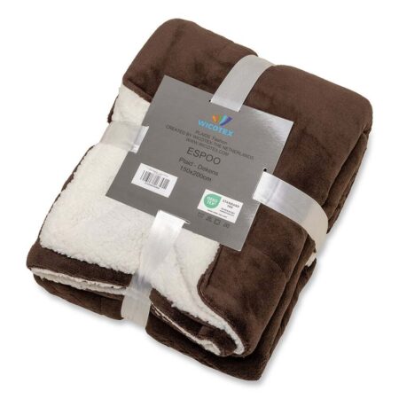 Wicotex espoo bruin met sherpa150x200cm