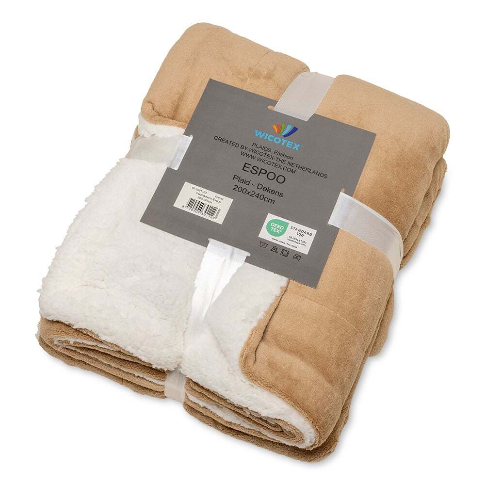 espoo camel met sherpa 200x240 cm