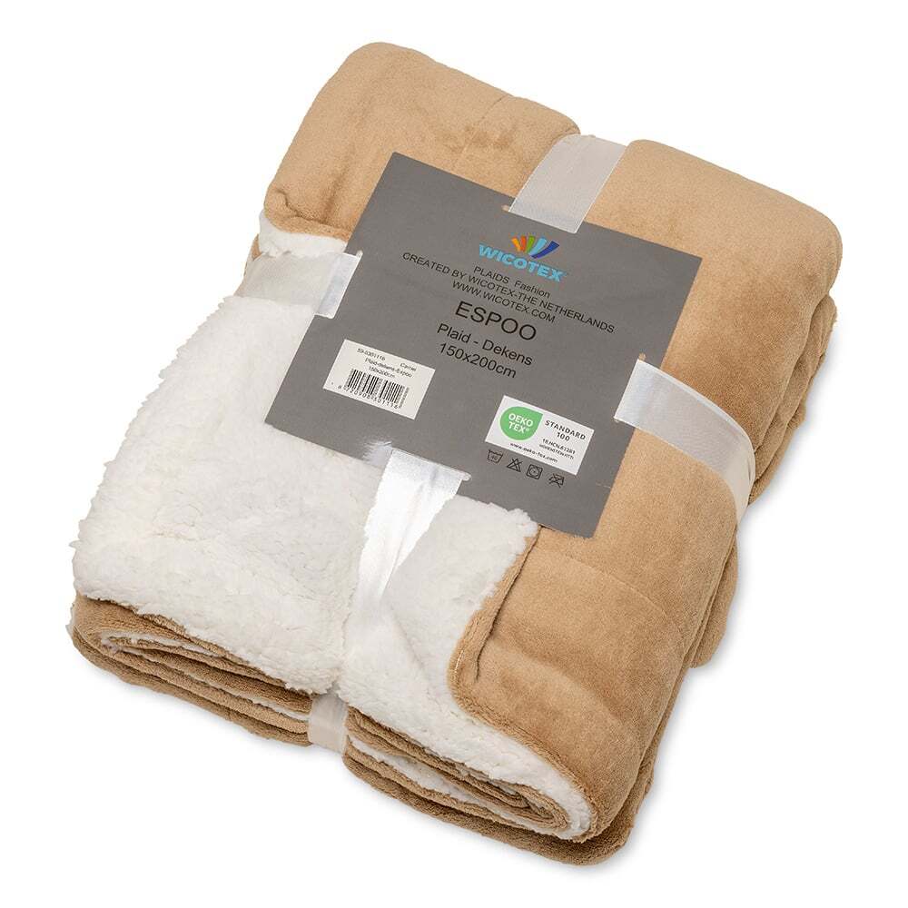 Wicotex espoo camel met sherpa150x200cm