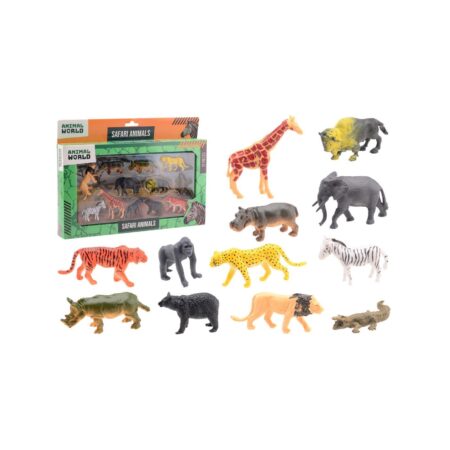 Wilde dieren speelset 12-delig in doos | Johntoy