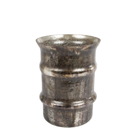Windlicht Barrel M messing glas 13x13x15cm