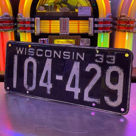Wisconsin - Originele 1933 USA Kentekenplaat | The Dutch Pickers