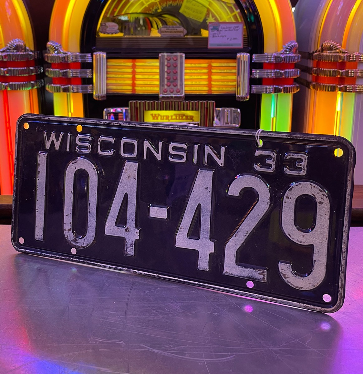 Wisconsin - Originele 1933 USA Kentekenplaat | The Dutch Pickers