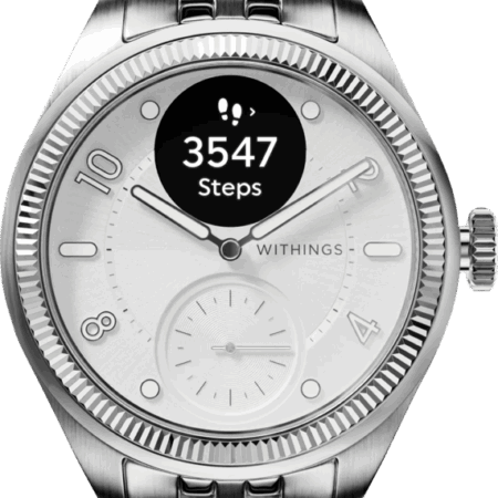 Withings ScanWatch Nova Brilliant Titanium Zilver 39mm