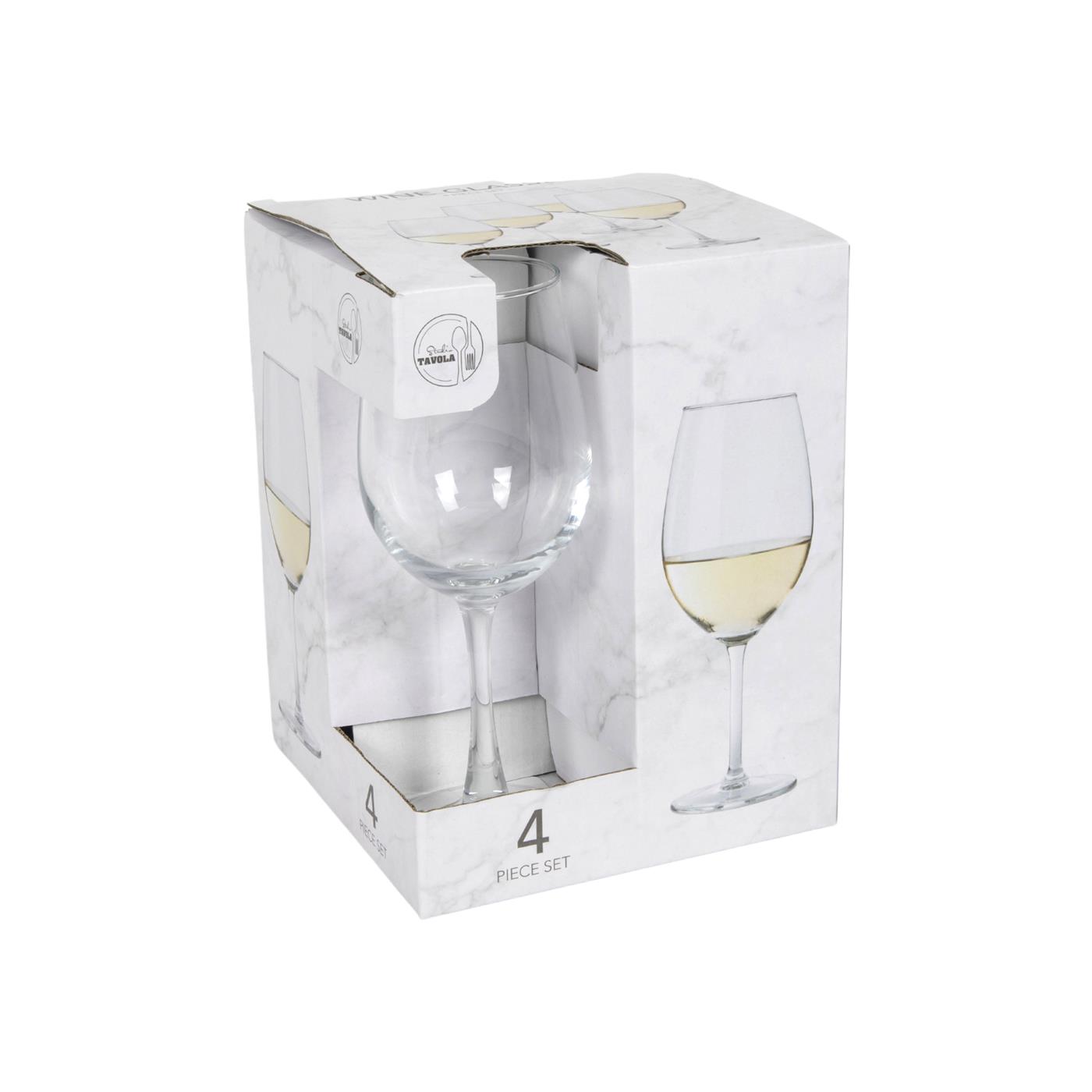 Witte wijnglazen 330ml set a 4 stuks | Merkloos