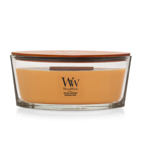 golden bourbon ellipse candle