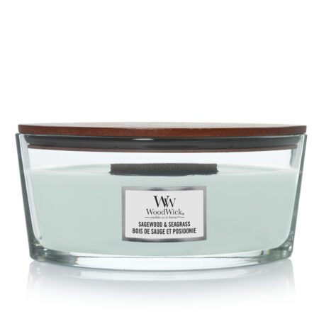 sagewood & seagrass ellipse candle
