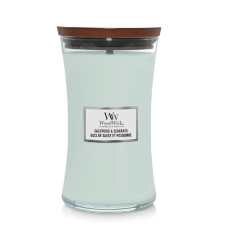 sagewood & seagrass large candle