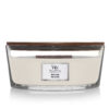 white teak ellipse candle