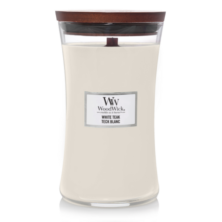 white teak large candle