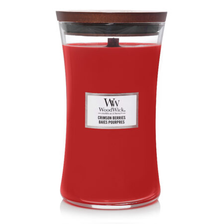 WoodwWick crimson berries large candle