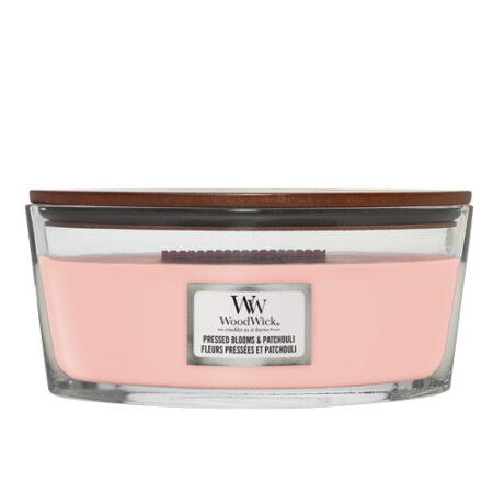 pressed blooms & patchouli ellipse candle