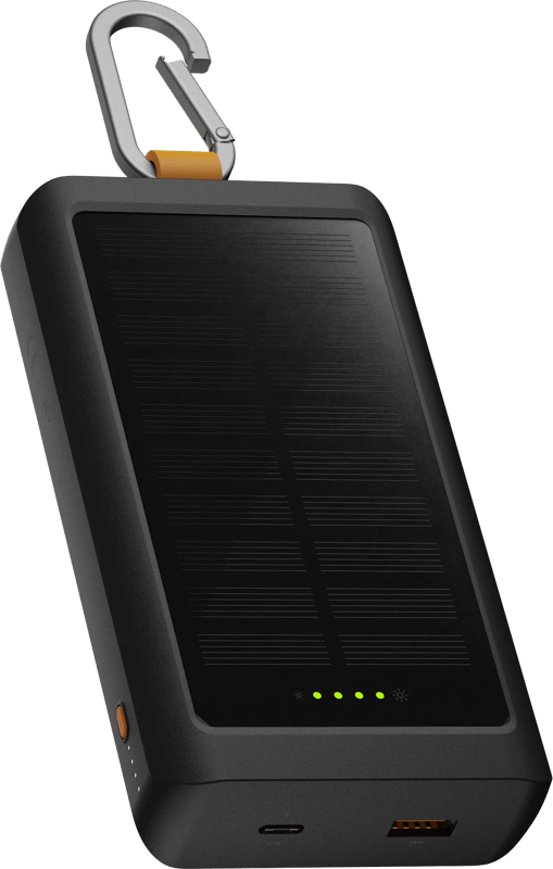 Xtorm 20W Go2 Power Bank 10.000 mAh Solar & Light Zwart